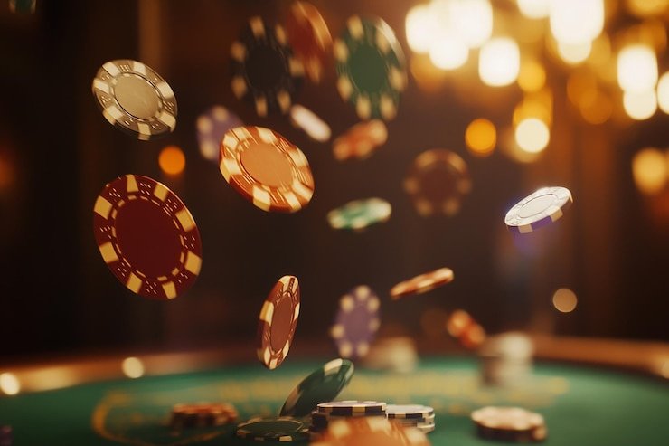 Live casino dealer studio with multiple camera angles and professional lighting setup